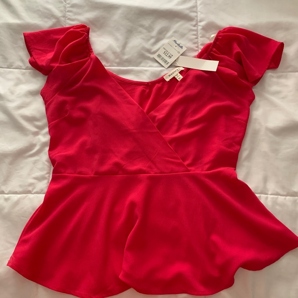 Peplum off the shoulder top